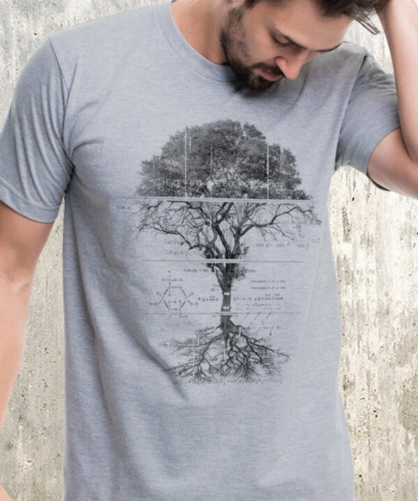 Men’s T-Shirt Tree Diagram  Nature Themed Men’s T-Shirt