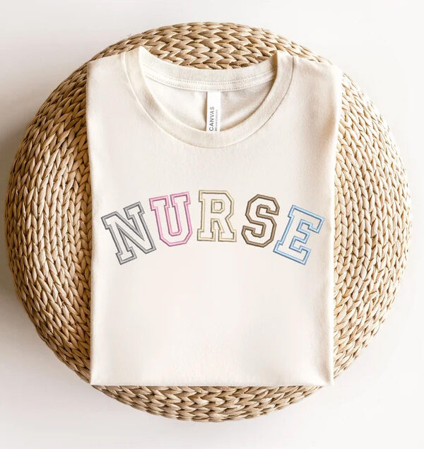 Embroidered Nurse T-shirt, Embroidered Nursing Shirt
